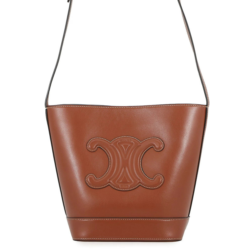 Celine Shoulder Bag Bucket Cuir Triomphe Calf Leather